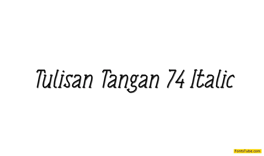 Tulisan Tangan 74 Font Family
