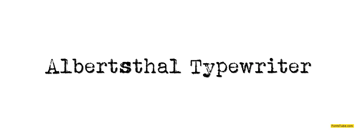 Albertsthal Typewriter Font