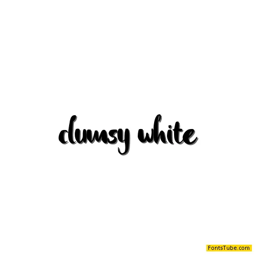 Clumsy White Font