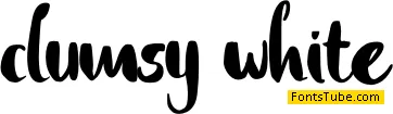 Clumsy White Font