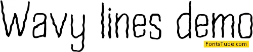 Wavy Lines Font