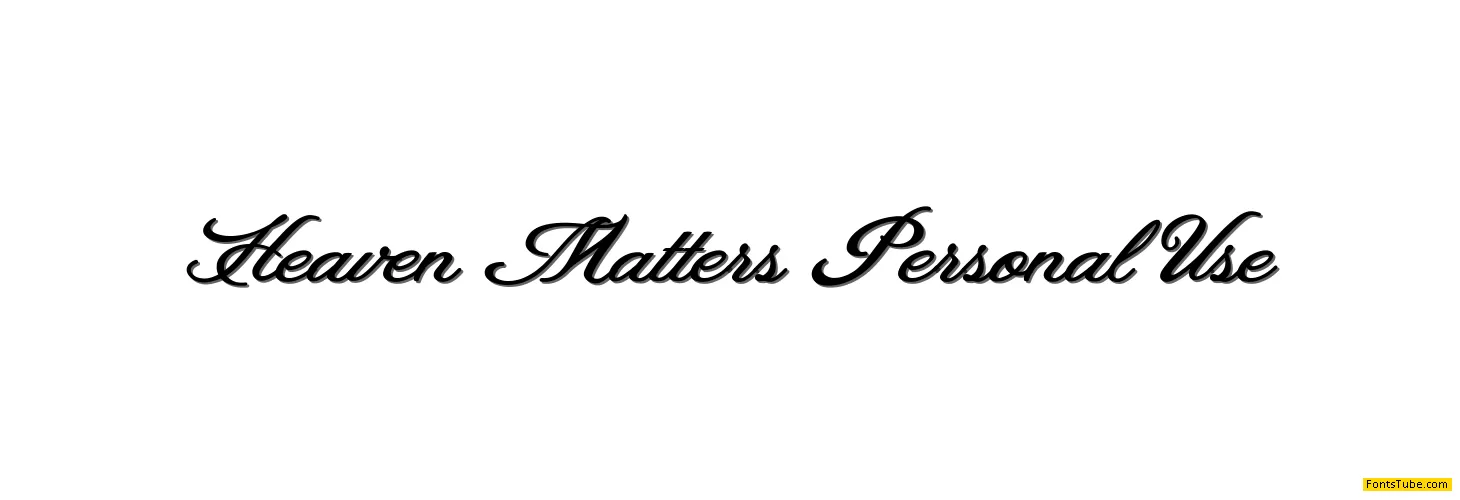Heaven Matters Personal Use Font