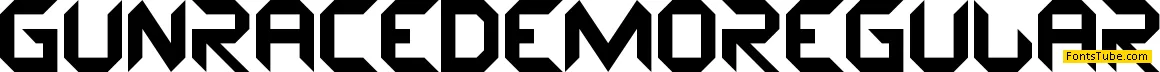 Gunrace Demo Font