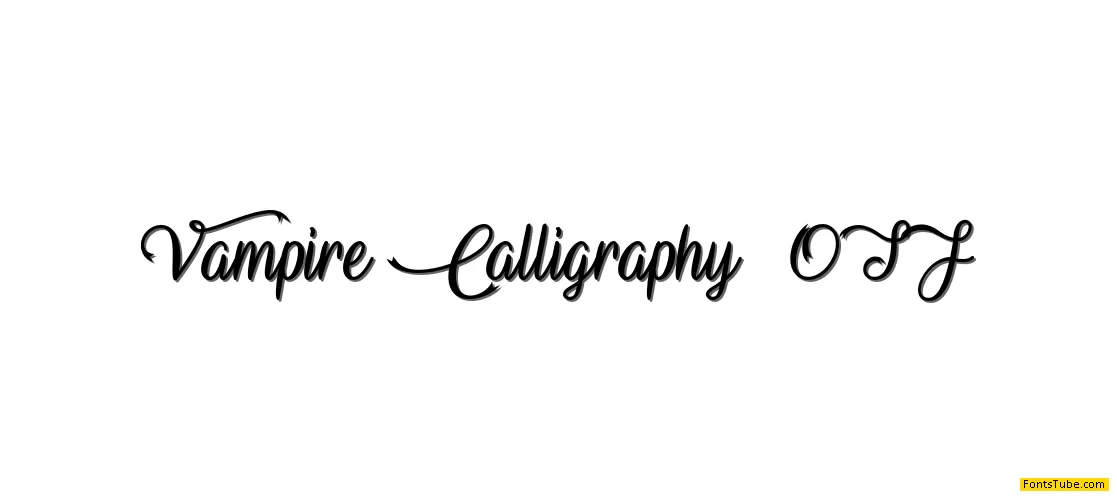 Vampire Calligraphy Font