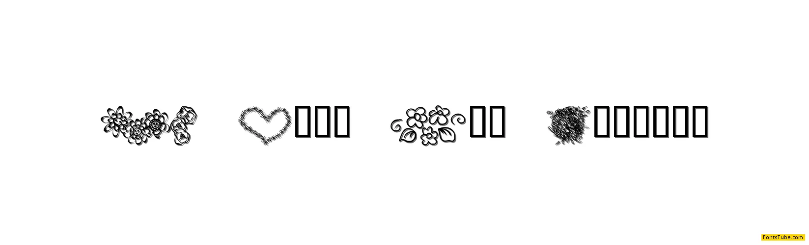 KR Just The Flowers Font
