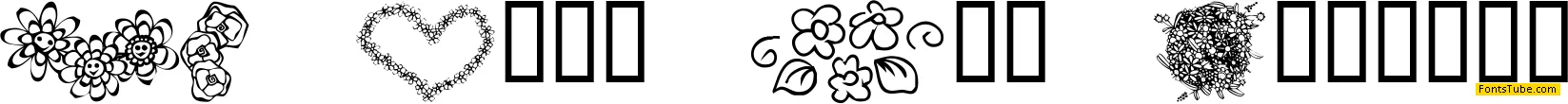 KR Just The Flowers Font