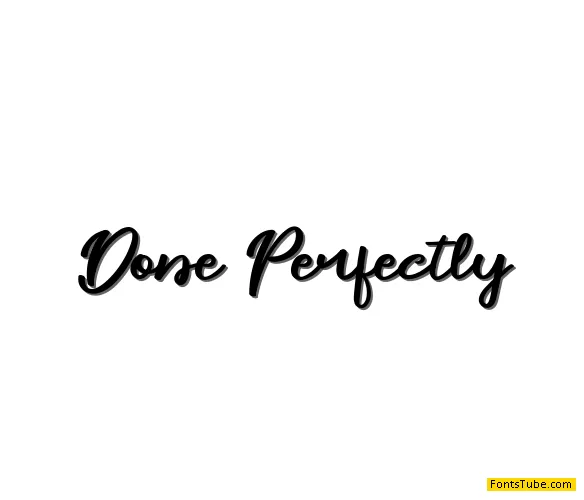 Done Perfectly FREE Font