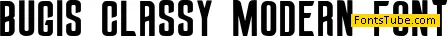 Bugis Classy Modern Font Font