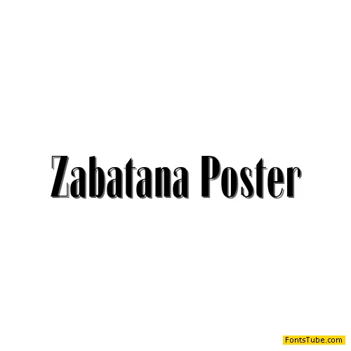 Zabatana Poster Font