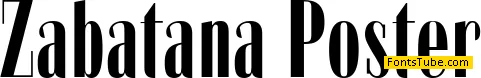 Zabatana Poster Font