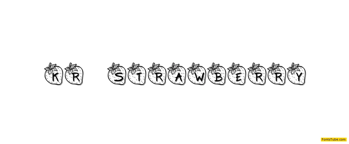 KR Strawberry Font