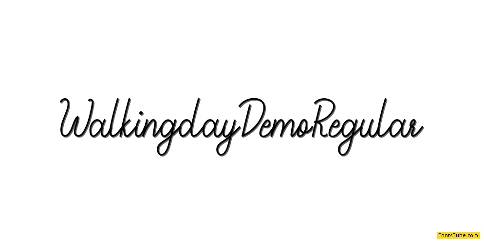 Walkingday Demo Font