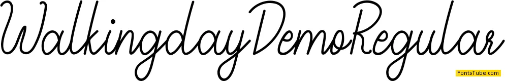 Walkingday Demo Font