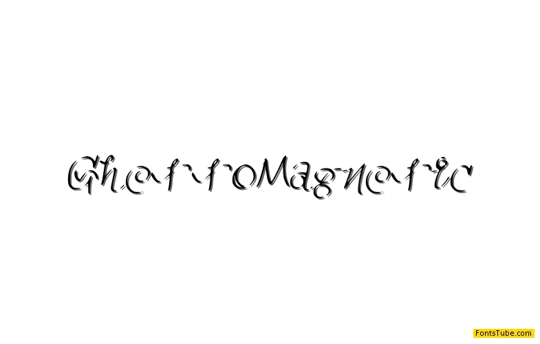 Ghetto Magnetic Font