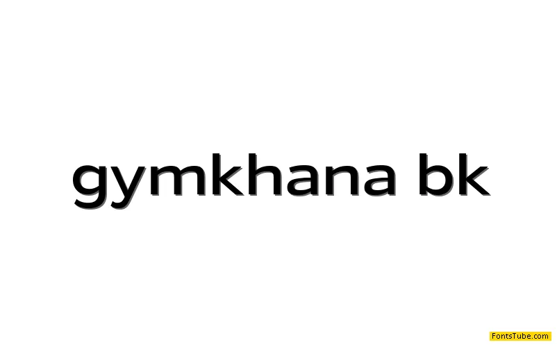 Gymkhana Font