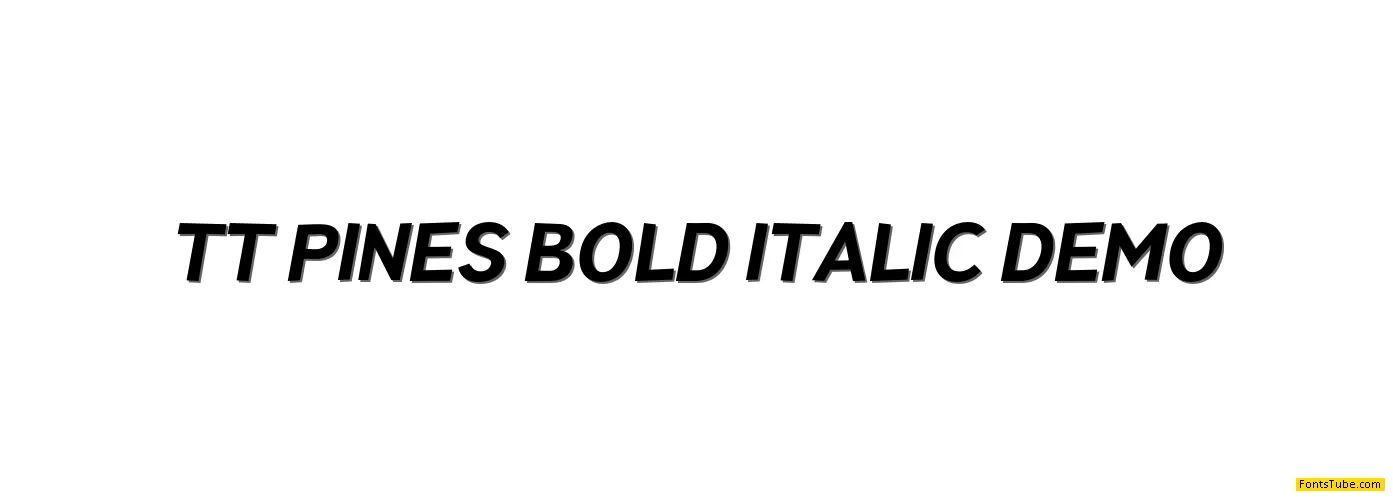 TT Pines DEMO Font