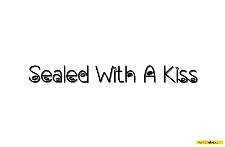 Sealed With A Kiss Font