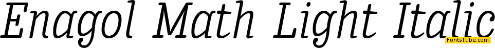 Enagol Math Font Family
