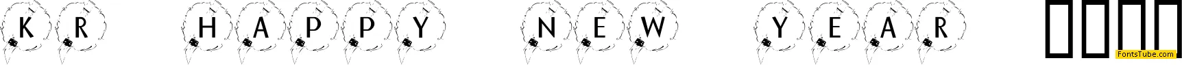 KR Happy New Year 2002 Font