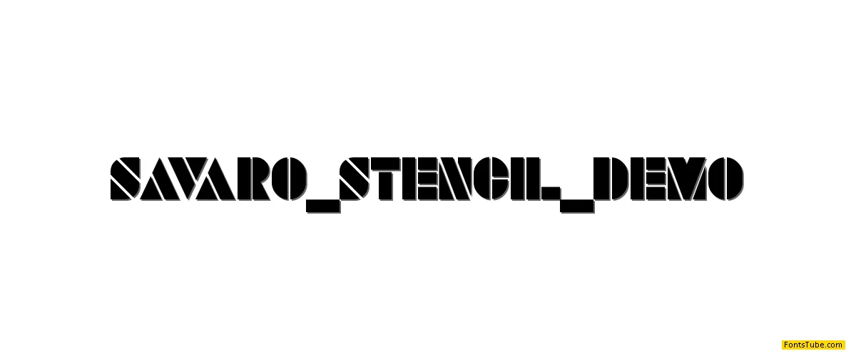 SAVARO STENCIL Font