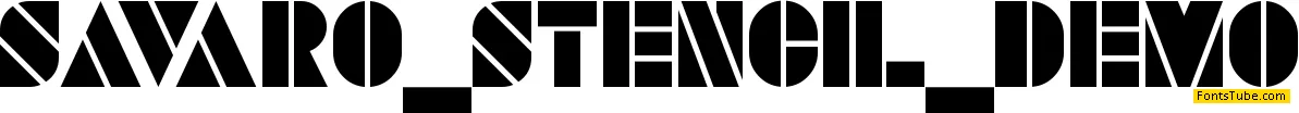 SAVARO STENCIL Font