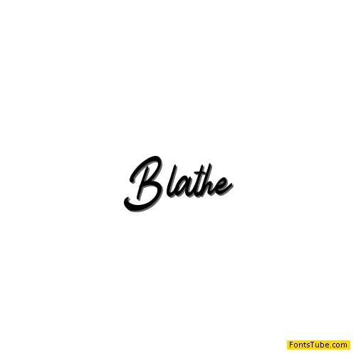 Blathe - Personal Use Font