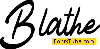 Blathe - Personal Use Font