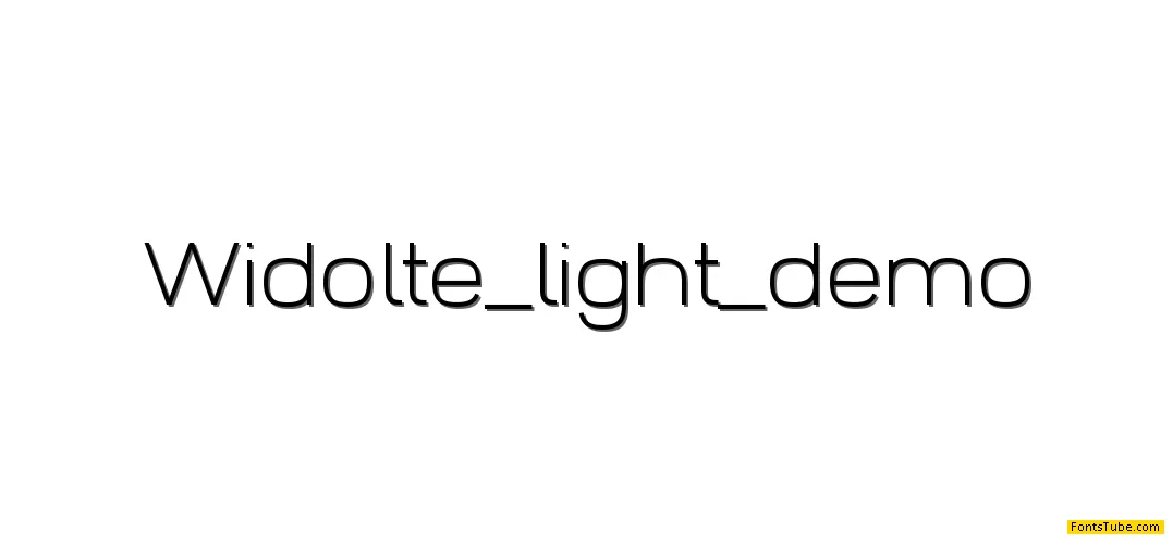 Widolte Demo Font Family