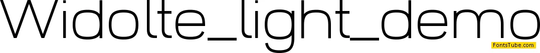 Widolte Demo Font Family