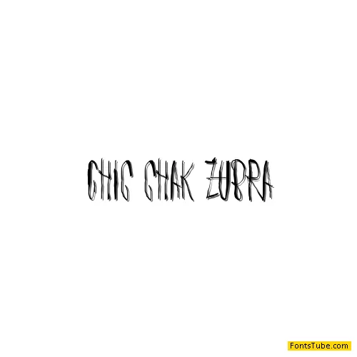 Chic chak zubra Font