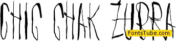 Chic chak zubra Font