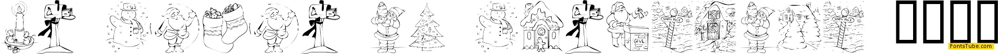 KR Color Me Christmas 2002 Font