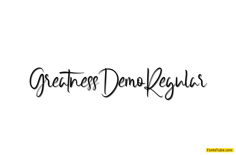 Greatness Demo Font
