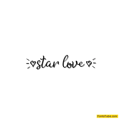 (star love) Font
