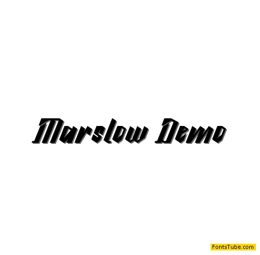 Marslow Demo Font