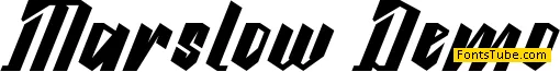 Marslow Demo Font