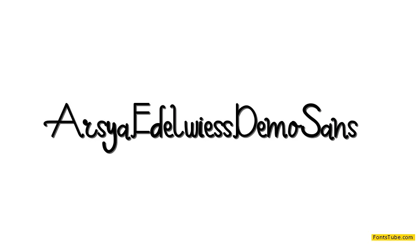 Arsya Edelwiess Demo Font Family