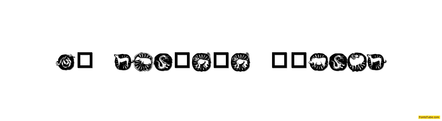 KR Chinese Zodiac Font