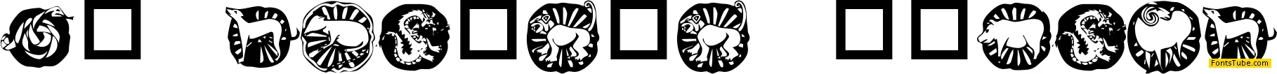 KR Chinese Zodiac Font