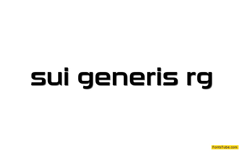 Sui Generis Font