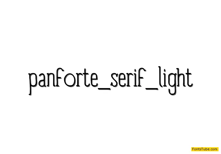 Panforte Serif Font Family