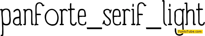 Panforte Serif Font Family