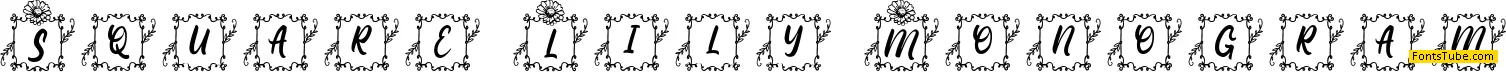 Square Lily Monogram