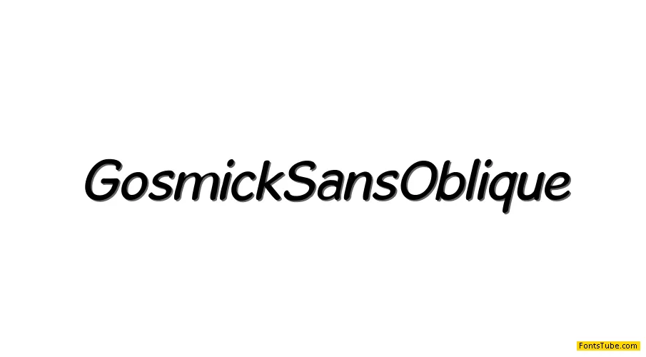 GosmickSans Font Family