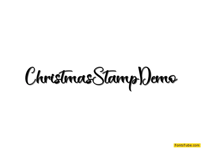 Christmas Stamp - Personal Use Font
