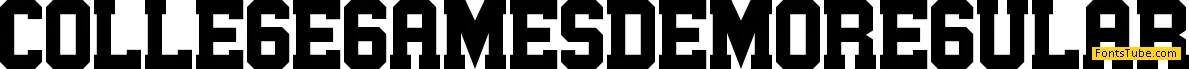 College Games Demo Font