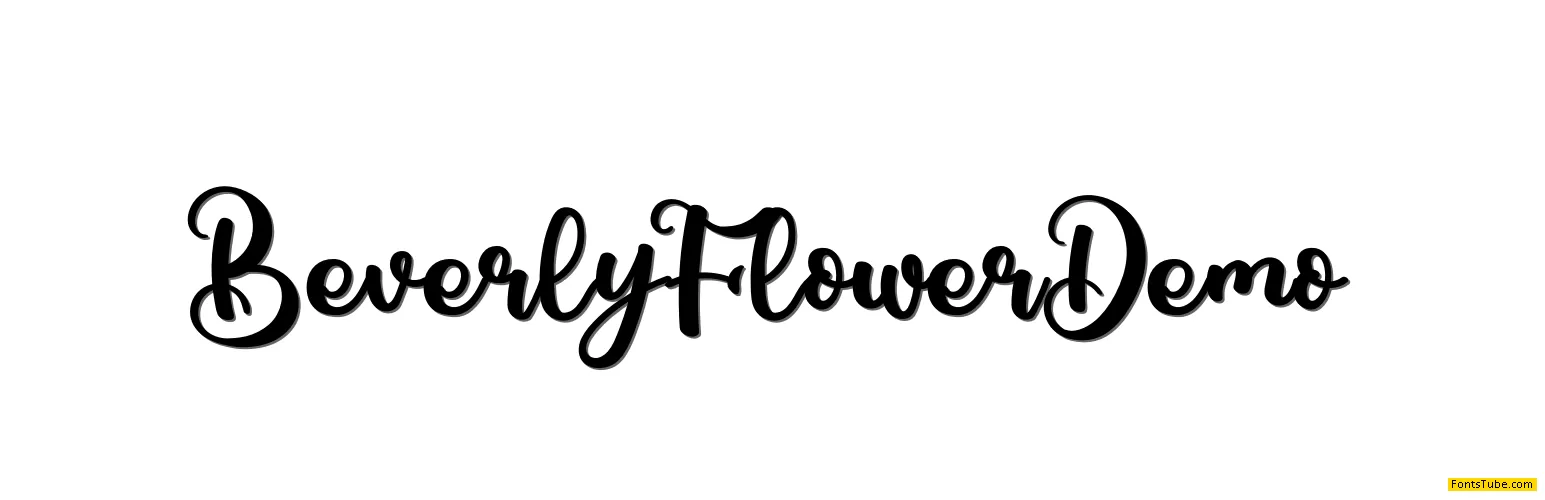 Beverly Flower Demo Font