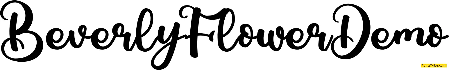 Beverly Flower Demo Font