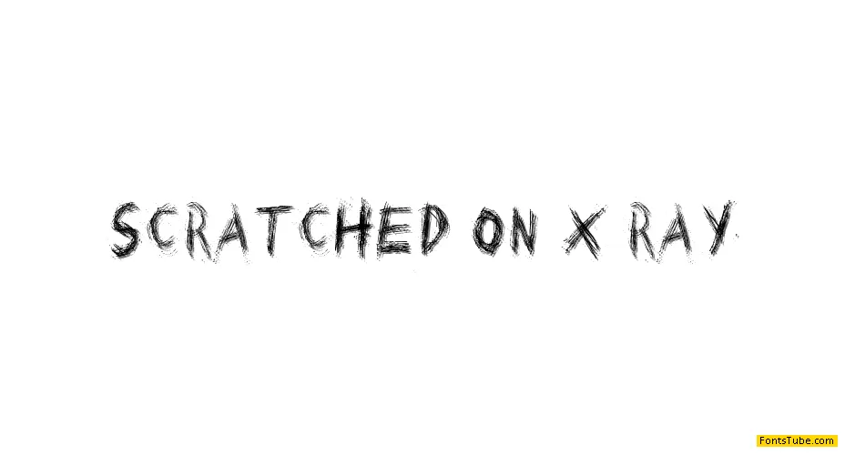 Scratched on X Ray Font