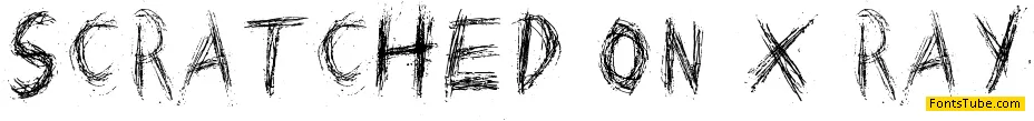 Scratched on X Ray Font